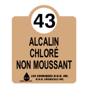 Détergent alcalin chloré non moussant #43